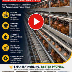 Portable Chicken Layer Cage with Nipple Drinker | Factory-Direct Commercial Poultry Cage Systems