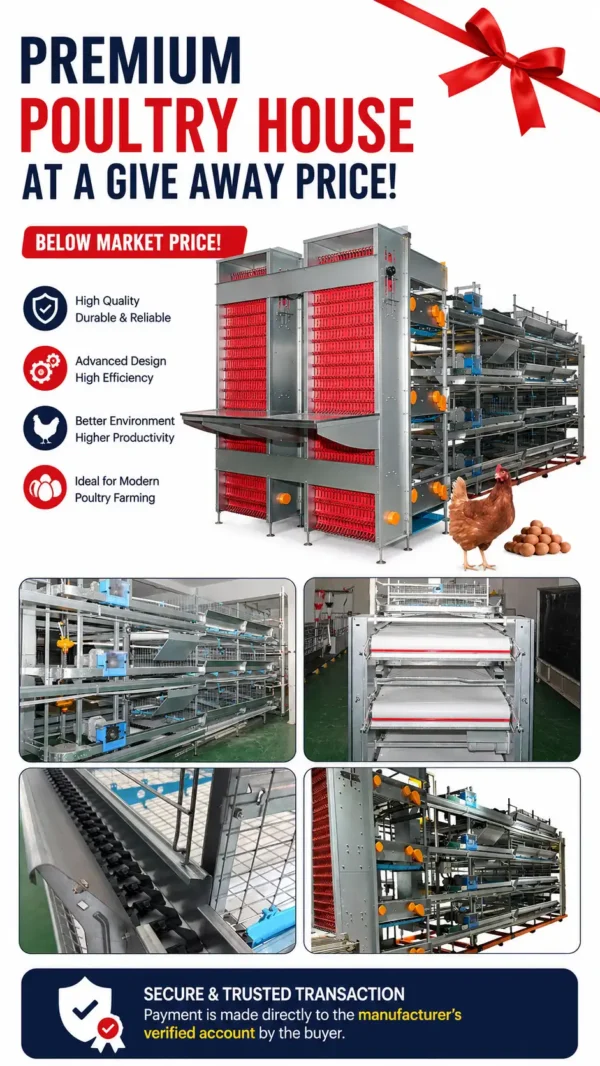 Hot-Selling Poultry Equipment Automatic High-Quality Chicken Cage H-Type Layer Raising Cages Suitable for Poultry Farm Equipment