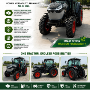 New 90HP & 100HP Compact Farm Tractor with Loader and Backhoe | EPA Engine | Best Price in China