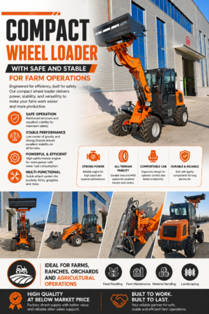 Hzm811t Compact Wheel Loader with Safe and Stable for Farm Operations Hzm811t Compact Wheel Loader with Safe and Stable for Farm Operations