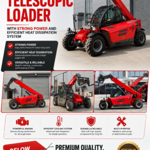 Farm and Industrial Telescopic Loader with Strong Power and Efficient Heat Dissipation System