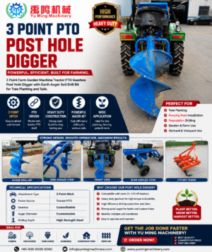 3 Point PTO Post Hole Digger for Tractors | Earth Auger Soil Drill