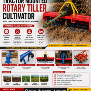 Tractor Mounted Rotary Tiller | Heavy Duty Farm Cultivator
