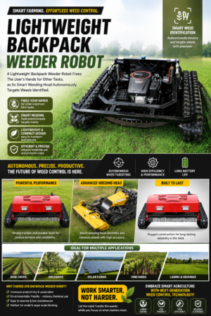 Backpack Weeder Robot | Lightweight Autonomous Smart Weeding Machine Backpack Weeder Robot | Lightweight Autonomous Smart Weeding Machine